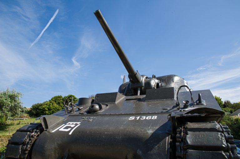 Arromanches, under fire for the landing.