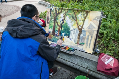 Cours de peinture au parc Canton (REP053-47472)