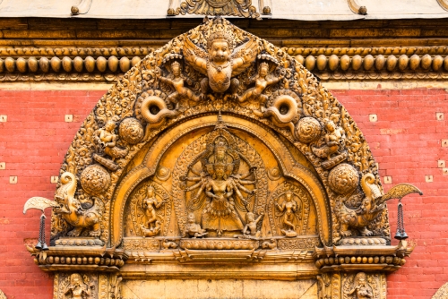 Décoration de batiments de Durbar Square Bhaktapur (REP079-53456)