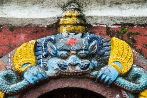 Décoration de fronton de temple Bhaktapur (REP079-53771à