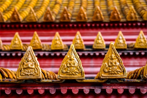 Détails de décorations des toits de temples-Bangkok (REP016_B1177)
