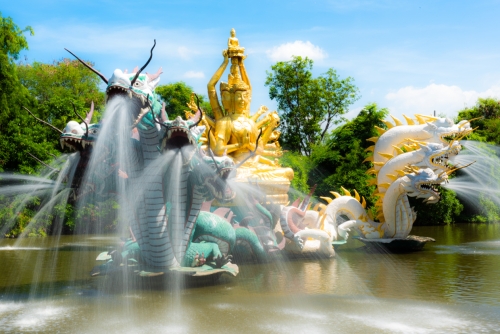 Fontaine des dragons, Ancien city Bangkok (REP130-90909)