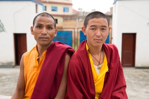 Moines au Khawalung Tashi Choeling Monastery Katmandou (REP080_53410)