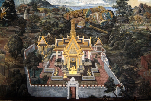 Peinture murale Wat Phra Kaew-Bangkok (REP016_B11936)