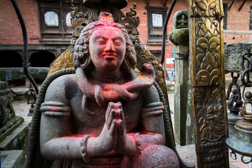 Statue de Garuda temple de Changu Narayan près de bhaktapur (REP079-53741)