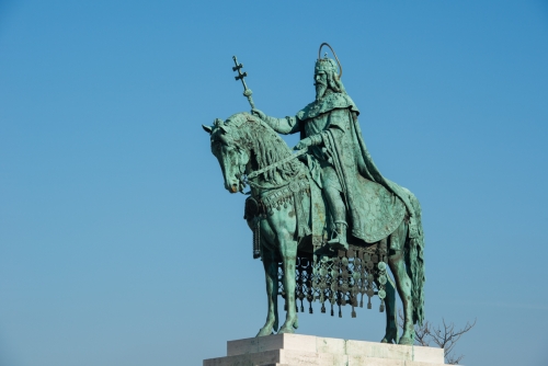 Statue de Saint Stephen Budapest Hongrie (REP087_71042)