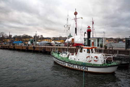 bateau a quai Stockholm (REP089-81974)